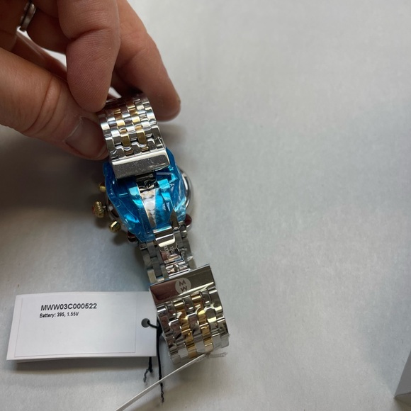 Michele Gold/Silver Watch w/ MOP Dial NWT - Picture 7 of 8